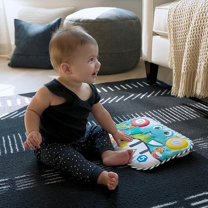 Baby Einstein Ocean Explorers Neptune's Kick & Explore Musical Kick Pad & Crib Toy, Tummy Time Mat, Learning Toy, for Ages 0 Months and up