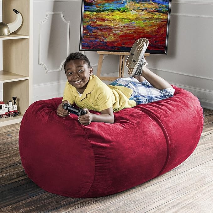 Jaxx Sofa Saxx Bean Bag Lounger, 4-Feet, Cherry