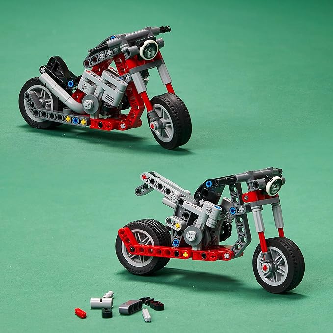 LEGO Technic Motorcycle 42132 Model Building Kit; Give Kids a Treat with This Motorcycle Model; 2-in-1 Toy for Kids Aged 7+ (163 Pieces)