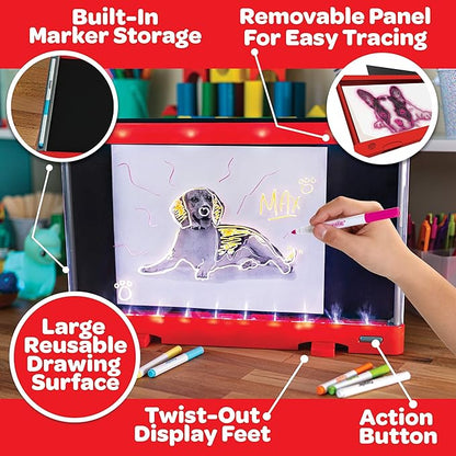Crayola Ultimate Light Board (Red), Kids Light-Up Tracing Pad, Kids Toys, Gift for Boys & Girls, Drawing Light Box, Ages 6+ [Amazon Exclusive]