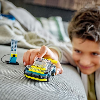 LEGO City Electric Sports Car 60383, Toy for 5 Plus Years Old Boys and Girls, Race Car for Kids Set with Racing Driver Minifigure, Building Toys