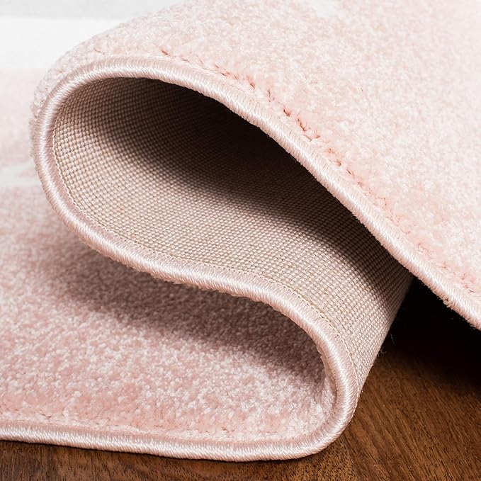 SAFAVIEH Carousel Kids Collection Accent Rug - 2'3" x 4', Pink & Ivory, Doe Design, Non-Shedding & Easy Care, Ideal for High Traffic Areas for Boys & Girls in Playroom, Nursery, Bedroom (CRK191P)
