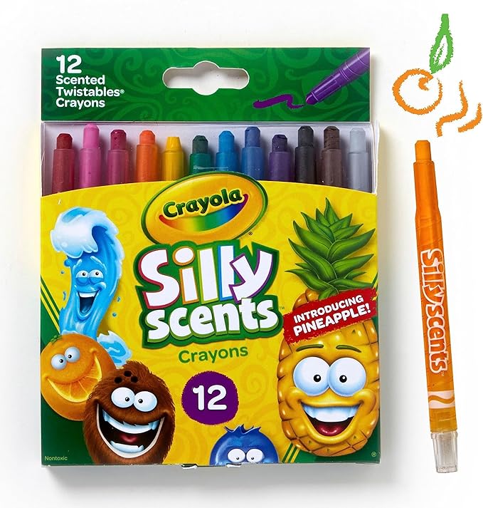 Crayola Silly Scents Twistables Crayons, 12 Count, Coloring Supplies, Gift for Kids