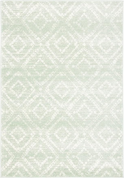 SAFAVIEH Adirondack Collection Accent Rug - 3' x 5', Green & Ivory, Modern Distressed Design, Non-Shedding & Easy Care, Ideal for High Traffic Areas in Entryway, Living Room, Bedroom (ADR131Y)