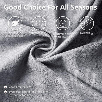 Recliner Couch Cover Leather Look Recliner Sofa Covers for 3 Cushion Reclining Sofa Slipcovers 8-Pieces Furniture Protector Spandex Fabric Washable (3 Seater, 01 Marbling)