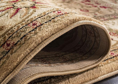 SAFAVIEH Lyndhurst Collection Runner Rug - 2'3" x 18', Beige & Ivory, Traditional Oriental Design, Non-Shedding & Easy Care, Ideal for High Traffic Areas in Living Room, Bedroom (LNH212D)