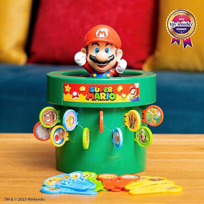 TOMY Pop Up Super Mario Kids Game - Super Mario Toys and Family Games for Game Night for Kids - Christmas Games and Ideas Board Games for Kids Ages 4 and Up