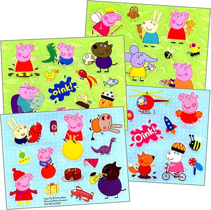 Peppa Coloring Books Stickers Activity Set - Bundle Includes Thomas The Train Coloring Book, Peppa Pig Coloring Book, Stickers, Reward Stickers, and More