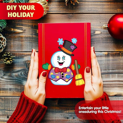 JOYIN 48 Pcs Christmas Make-a-face Sticker Sheets Make Your Own Characters Sticker with Full Body Design Santa Santa, Gingerbread, Snowman, Reindeer and Elf Kids Party Favor Supplies Xmas Craft