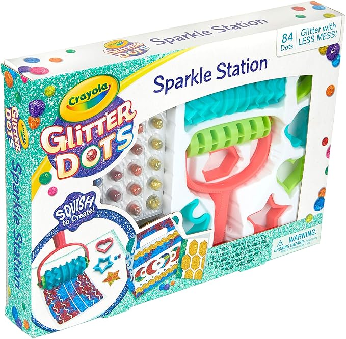 Crayola 04 0704 Glitter Dots Sparkle Station Craft Kit, Gift for Kids Age 6+
