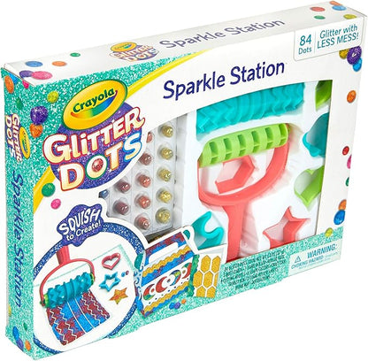 Crayola 04 0704 Glitter Dots Sparkle Station Craft Kit, Gift for Kids Age 6+