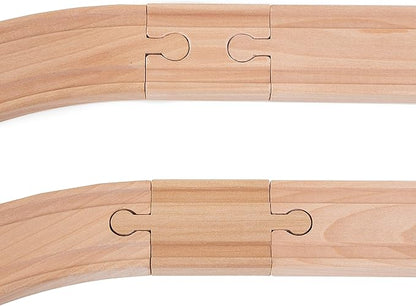 Orbrium 8 + 2 Exclusive Bonus Pcs Wooden Train Track Male-Male Female-Female Adapter Pack Compatible with Thomas Brio Chuggington Wood Track (8 Pcs) (16X Adapters + 4 Connectors to Thiomas Tracks)