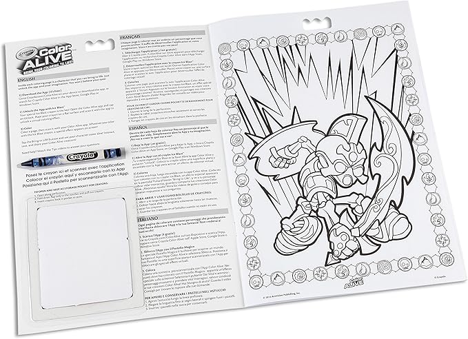 Crayola Color Alive Action Coloring Pages - Skylanders