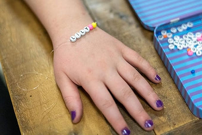 Bendon TS Shure Friendship Bracelet Mini Craft Activity Tin with 190 Beads and Elastic Cord 51243