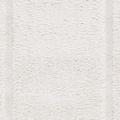 SAFAVIEH Florida Shag Collection Area Rug - 6' x 9', Creme & Creme, Border Design, Non-Shedding & Easy Care, 1.2-inch Thick Ideal for High Traffic Areas in Living Room, Bedroom (SG454-1111)