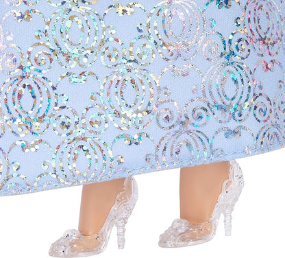 Mattel Disney Princess Cinderella Doll in Sparkling Fashion with Removable Skirt, Headband and Shoes, Posable & Collectible, Inspired by Movie
