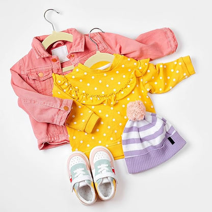 Utopia Home Kids Hangers Velvet (60 Pack) - 11 Inch Durable Baby Hangers for Closet - Perfect for Toddler & Non Slip for Everyday Use (Ivory)