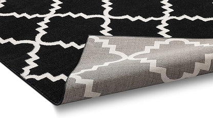 Well Woven Sydney LuLu's Lattice Black Modern Geometric Trellis Area Rug 7'10" x 10'6"