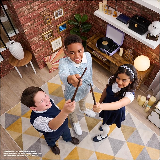 Wizarding World Harry Potter, 12-inch Magical Collector Albus Dumbledore Wand with Stand & Die-cast Icon, Magical Creatures Series