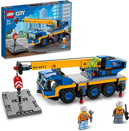 LEGO 60324 City Off-Road Crane, Crane and Truck Toy with Hooks, Buildable Vehicle Toy for Boys and Girls from 7 Years, Gift for Children and Fans of Construction Vehicles