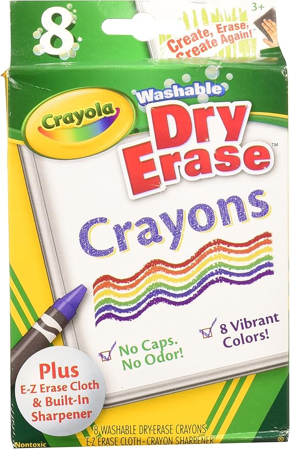 Crayola 98-5200 8CT Dry Erase Crayons (Pack of 2)
