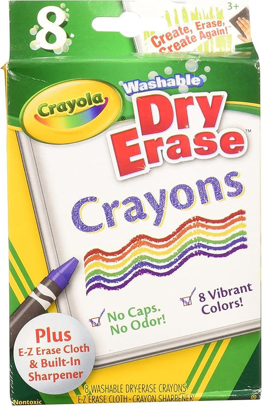 Crayola 98-5200 8CT Dry Erase Crayons (Pack of 2)