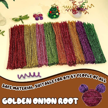 Pipe Cleaners, 100PCS Christmas Pipe Cleaners Craft Supplies, Light Brown Pipe Cleaners Bulk Fuzzy Sticks for DIY Art and Craft Projects Home Decoration