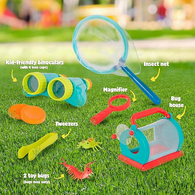 B. toys- Kids' Explorer Kit – Outdoor Toys – Insect Net, Binoculars, Magnifier – Bug Catching Set – 4 Years +