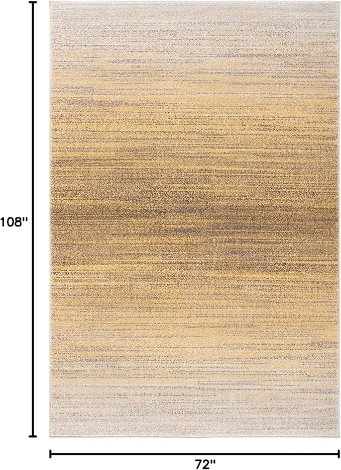 SAFAVIEH Adirondack Collection Area Rug - 6' x 9', Gold & Ivory, Modern Ombre Design, Non-Shedding & Easy Care, Ideal for High Traffic Areas in Living Room, Bedroom (ADR142D)