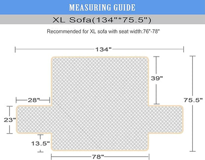 Ameritex Couch Sofa Slipcover 100% Waterproof Nonslip Quilted Furniture Protector Slipcover for Dogs, Children, Pets Sofa Slipcover Machine Washable (Burgundy, 78")