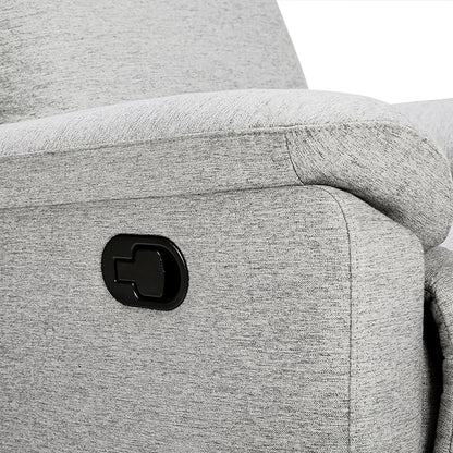 DaVinci Suzy Glider Recliner Nursery Chair - Glider Rocking Chair for Nursery and Living Room - GREENGUARD Gold, FSC & Certi-PUR US Certified - 360° Swivel Rocker Recliner Chair (Frost Grey)