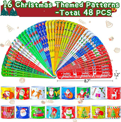 for Kids Party Favors Christmas Slap Bracelets for Kids Xmas Gifts for Students and Classes Christmas Stocking Stuffers for Children Christmas Goodie Bag Fillers Xmas Toys for Kids