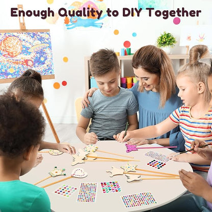 Pllieay Fairy Party Decoration, 36Pcs 6 Styles Princess Fairy Wands Kit, Fairy Wand Princess Wand for Girls Makes Your Own Princess Wand and Party Supplies