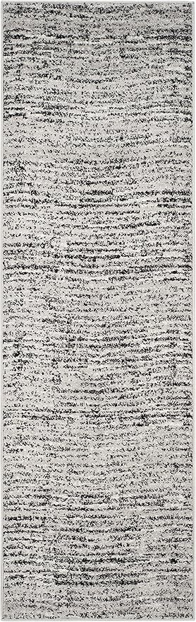 SAFAVIEH Adirondack Collection Runner Rug - 2'6" x 8', Black & Silver, Modern Abstract Design, Non-Shedding & Easy Care, Ideal for High Traffic Areas in Living Room, Bedroom (ADR117A)
