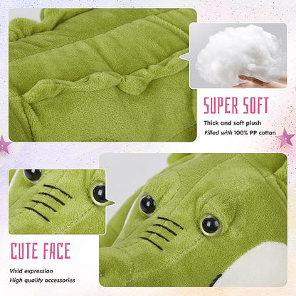 Athoinsu Cute Alligator Stuffed Animal Hugging Soft Realistic Crocodile Plush Toy Pillow Birthday Children's Day Christmas for Toddler Kids Boys, 18.5''