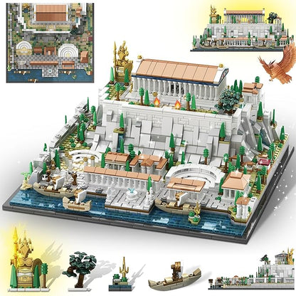 Architecture Acropolis Castle, Famous Landmark Architecture Athenian Acropolis Building Block Sets, Collectible Exhibition Architecture Model for Children and Adults