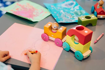 12 Piece Tegu Magnetic Tram Building Block Set, Big Top