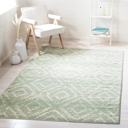 SAFAVIEH Adirondack Collection Accent Rug - 3' x 5', Green & Ivory, Modern Distressed Design, Non-Shedding & Easy Care, Ideal for High Traffic Areas in Entryway, Living Room, Bedroom (ADR131Y)