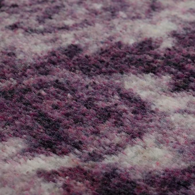 Mohawk Home Floral Worcester Purple Runner Rug, (2' x 8')