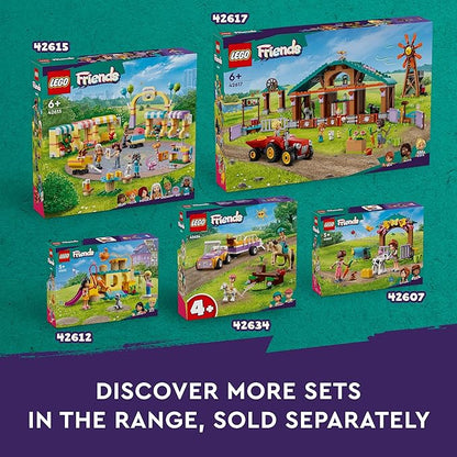 LEGO Friends Farm Animal Clinic, Farm Set with Veterinarian Toy for Children from 4 Years, Includes 2 Figures and 3 Animals Including Goat and Rabbit Figure, Gift for Girls and Boys 42632