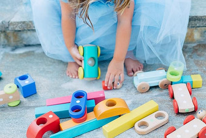 6 Piece Tegu Travel Pal Magnetic Wooden Block Set, Tugboat