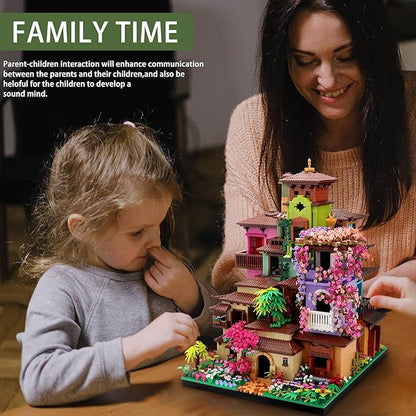 Micro Mini Architecture Blocks Set, Cherry Blossom Villa Tree House Bricks Building Set, Flower House Creative Collectible Models Present for Teens and Adults (7080PCS)