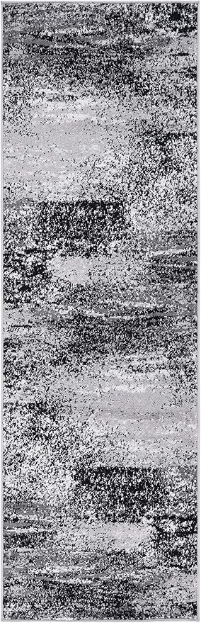 SAFAVIEH Adirondack Collection Runner Rug - 2'6" x 16', Silver & Multi, Modern Abstract Design, Non-Shedding & Easy Care, Ideal for High Traffic Areas in Living Room, Bedroom (ADR112G)