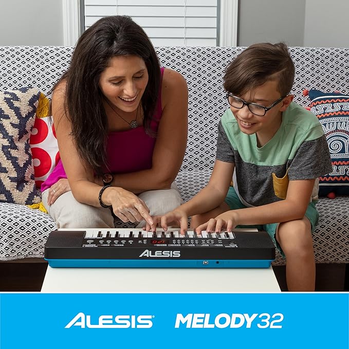 Alesis Melody 32 - Electric Keyboard Digital Piano with 32 Keys, Speakers, 300 Sounds, 300 Rhythms, 40 Songs, USB-MIDI Connectivity and Piano Lessons