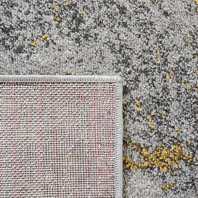 SAFAVIEH Adirondack Collection Accent Rug - 2'6" x 4', Grey & Yellow, Modern Abstract Design, Non-Shedding & Easy Care, Ideal for High Traffic Areas in Entryway, Living Room, Bedroom (ADR134H)