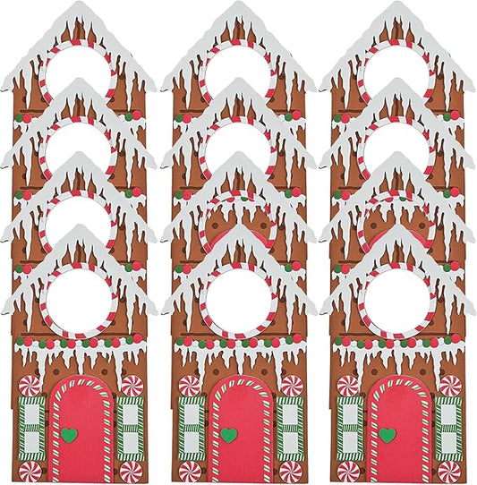 Gingerbread Door Knob Hanger Kit - Makes 12 - Christmas Crafts for Kids