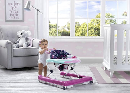 Delta Children First Exploration 2-in-1 Activity Walker - with Music, Removable Play Tray, Push Walker Mode, Machine-Washable, Orbit