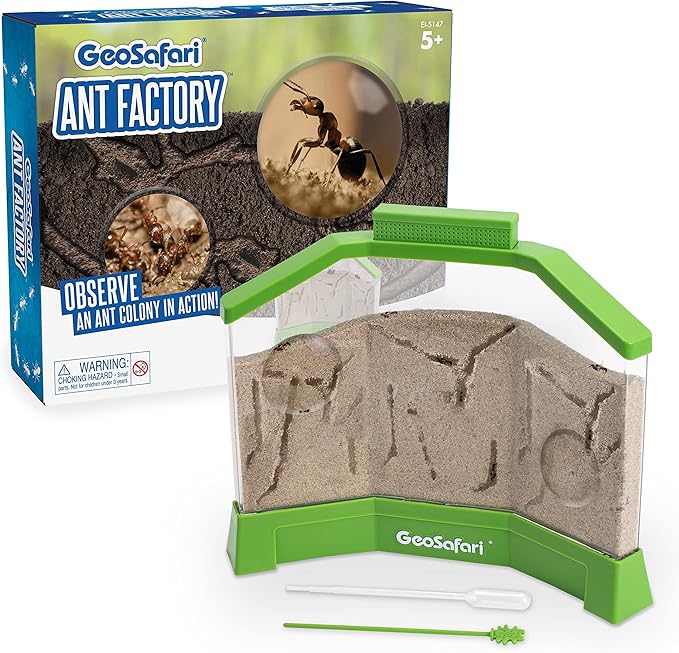 Educational Insights GeoSafari Ant Factory with Sand, Watch Live Ants, STEM Learning Toy, Ages 5+, Large