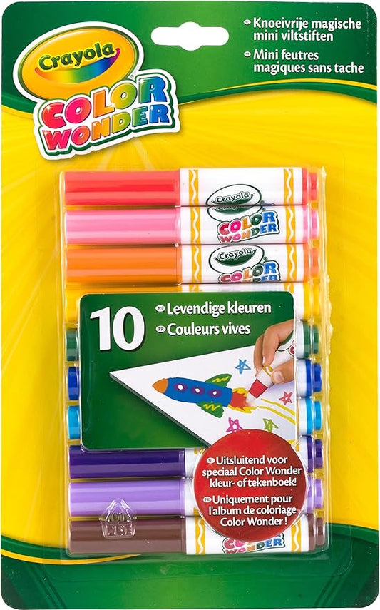 Crayola Color Wonder Markers, Mess Free Coloring, 10 Count, Age 3, 4, 5, 6