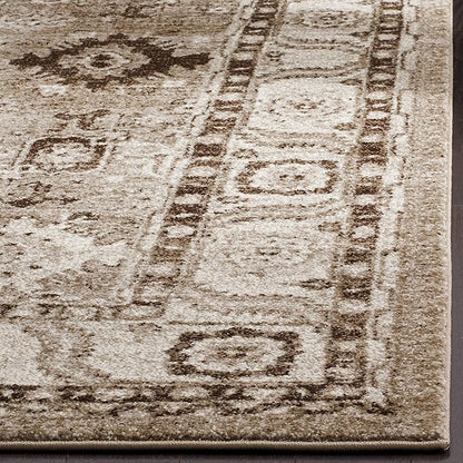 SAFAVIEH Vintage Hamadan Collection Runner Rug - 2'3" x 14', Taupe, Oriental Traditional Persian Design, Non-Shedding & Easy Care, Ideal for High Traffic Areas in Living Room, Bedroom (VTH214T)